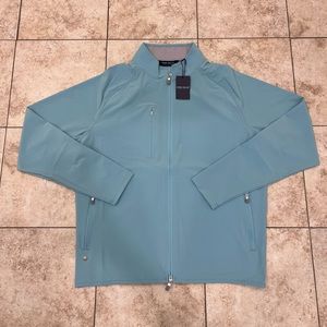 Peter Millar Crown Crafted Flex Adapt Wind Cheater Shell Jacket Blue Size Large